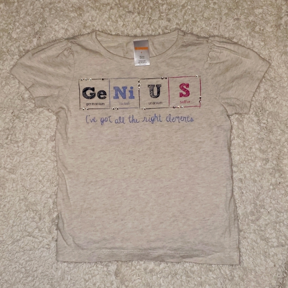 Girls Gymboree Genius shirt sz 4